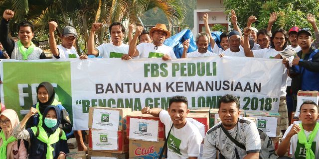 FBS aide les habitants de l'île de Lombok avec de l'aide humanitaire